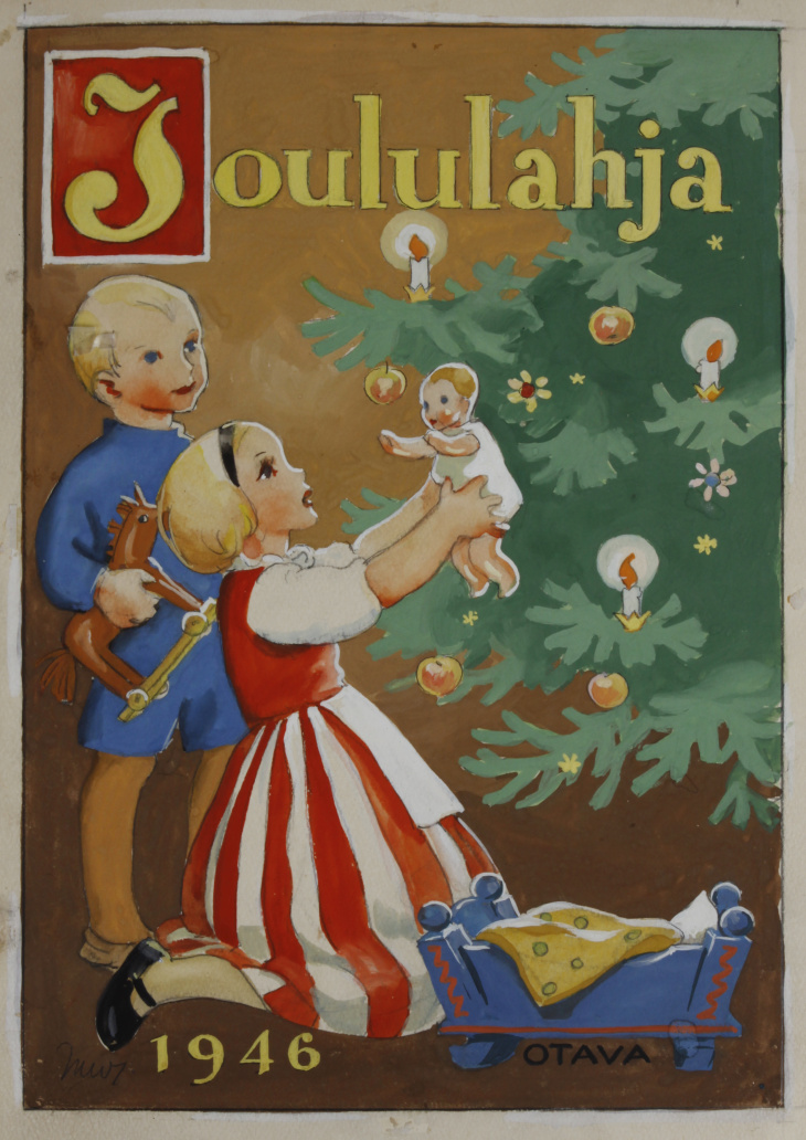 Martta Wendelin, vuoden 1946 Joululahja-lehden kuvitus.